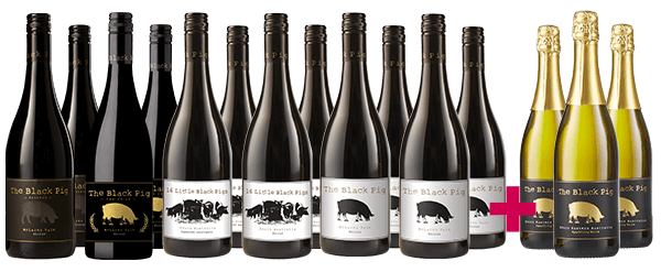 Black Pig Family Reds Dozen + Black Pig Sparkling Add-on Black Pig Family Reds Dozen + Black Pig Sparkling Add-on