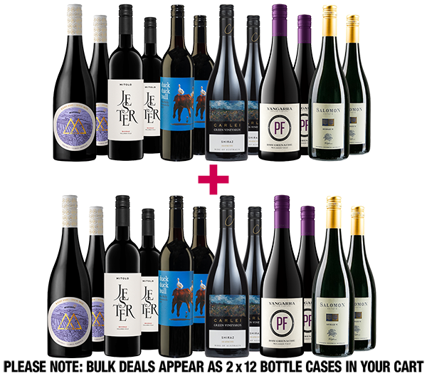 Aged Aussie Reds 24-bottle BULK DEAL Aged Aussie Reds 24-bottle BULK DEAL
