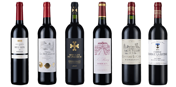 Bordeaux Reds Six Bordeaux Reds Six